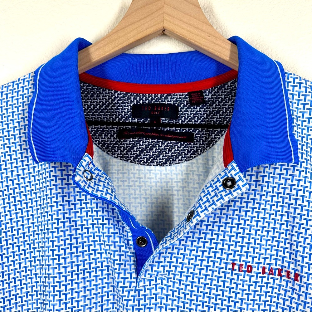 Ted Baker London Printed Golf Polo Size 6 EUC - Picture 2 of 8